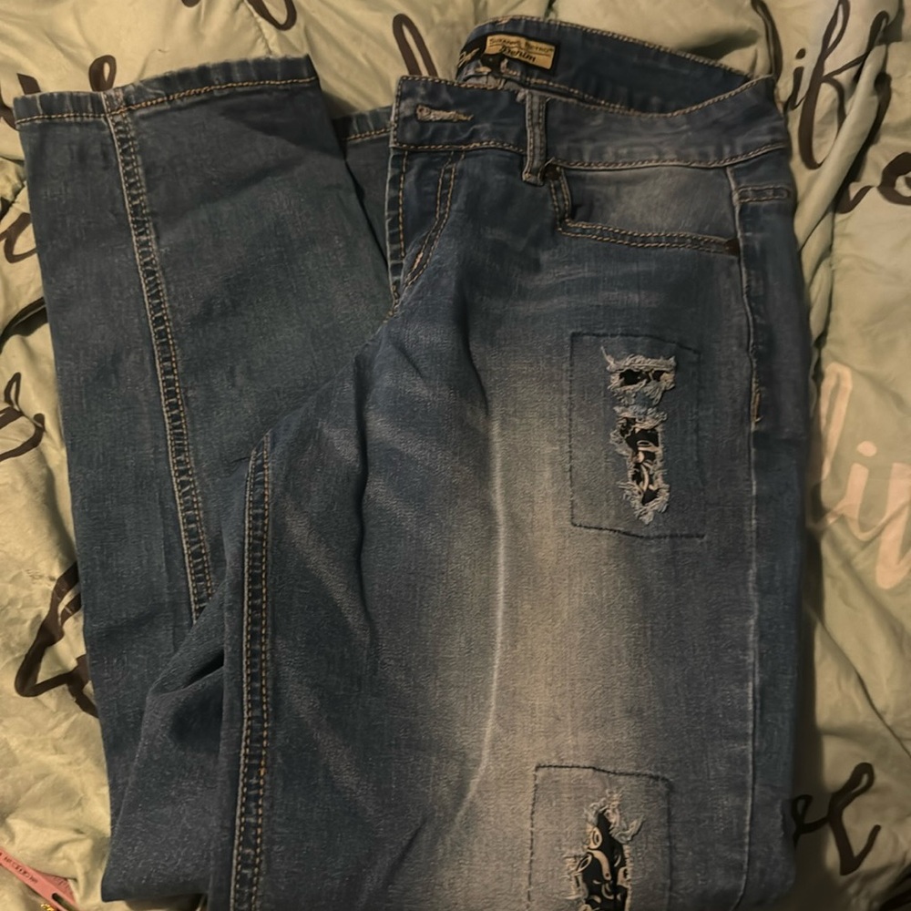 Denim capris